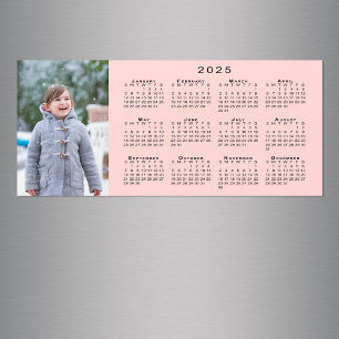 Adicione seu Calendário de Foto 2025 no Coral Pink