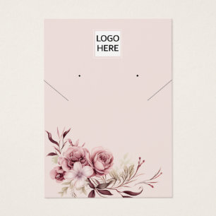 Adicione seu cartão de exibição de colar floral co