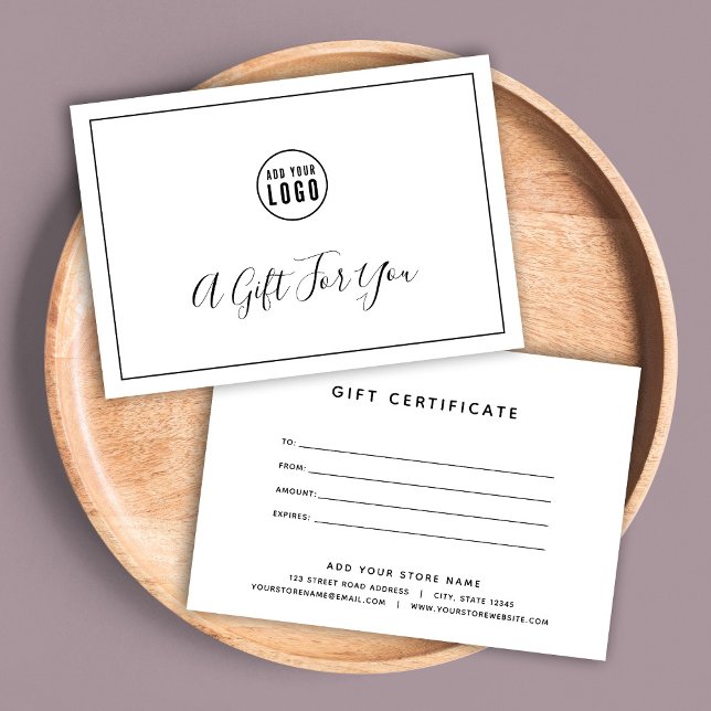 Adicione seu Certificado de Presente de Borda Pret (Criador carregado)