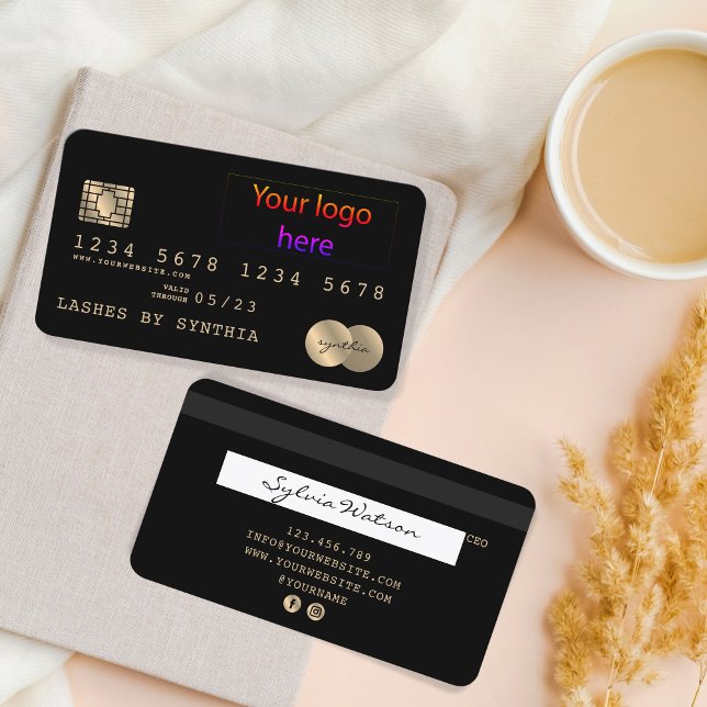 Adicione seu estilo de cartão de crédito de logoti (Criador carregado)