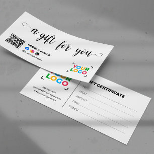 Adicione seu logotipo Certificado de presentes de 