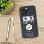 Adicione seu logotipo Cinza de fotos da empresa de<br><div class="desc">Elegante Adicione seu logotipo com capas de iphone de fotos da empresa de texto personalizado. Adicione seu logotipo,  foto e personalize o texto,  o nome da empresa,  o endereço e as informações de contato.</div>