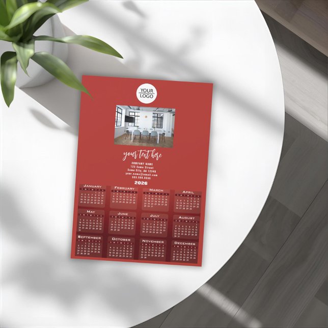 Adicione seu logotipo Foto da empresa Calendário 2 (Criador carregado)