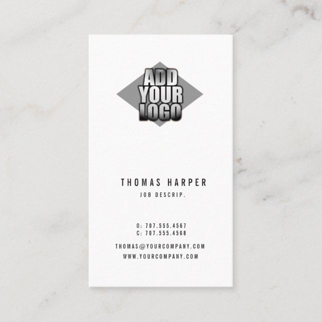 Adicione seu logotipo todo o cartão de visita (Frente)