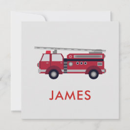 Adicione seu nome Red Fire caminhão Personalizado