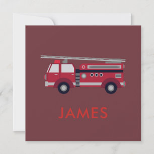 Adicione seu nome Red Fire caminhão Personalizado