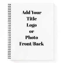 Adicione seu notebook espiral personalizável de te