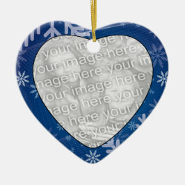 Adicione Seu Ornamento Cardíaco Foto Flocos de Nev