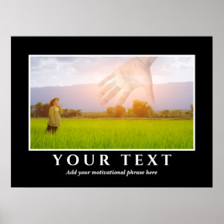 Adicione seu Poster de Foto de Texto Inspiracional