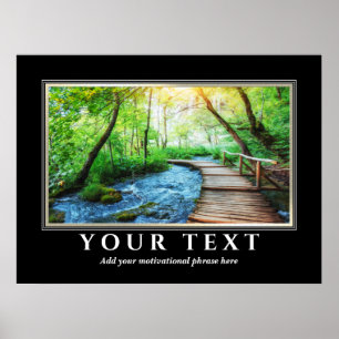 Adicione seu Poster de Foto de Texto Inspiracional