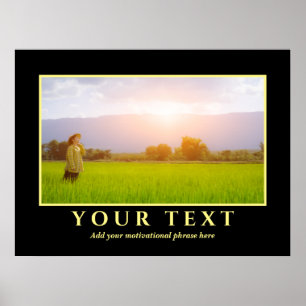 Adicione seu Poster de Foto de Texto Inspiracional
