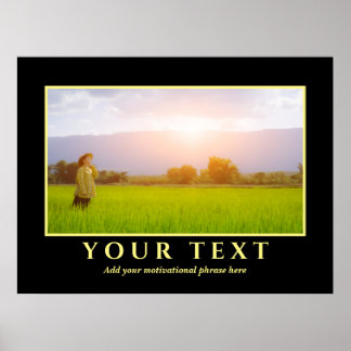 Adicione seu Poster de Foto de Texto Inspiracional