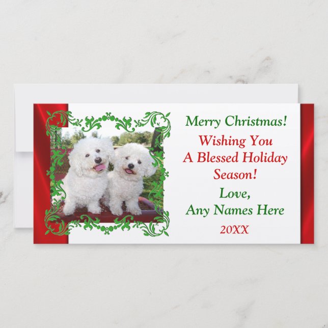 Adicione seu próprio Cartão de Férias de Natal de  (Frente)