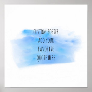 adicione seu próprio design da aguarela do poster