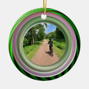 Adicione seu próprio ornamento fotográfico cerâmic