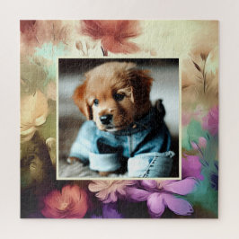 Adicione seu Quebra-cabeça Floral de Foto