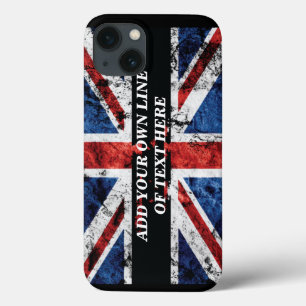 Adicione seu texto na Almofada da bandeira inglesa