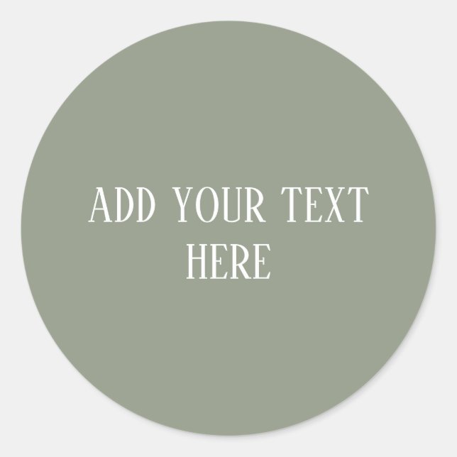 Adicione seus adesivos redondos clássicos do texto (Frente)