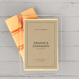 Adicione sua etiqueta de produto Kraft minimalista