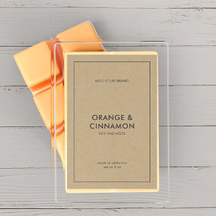 Adicione sua etiqueta de produto Kraft minimalista