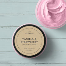 Adicione sua etiqueta de produto Kraft minimalista