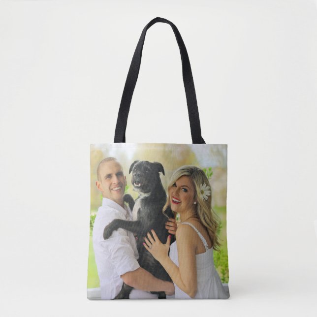 Adicione sua Foto Personalizada Bolsa Tote Frente  (Frente)