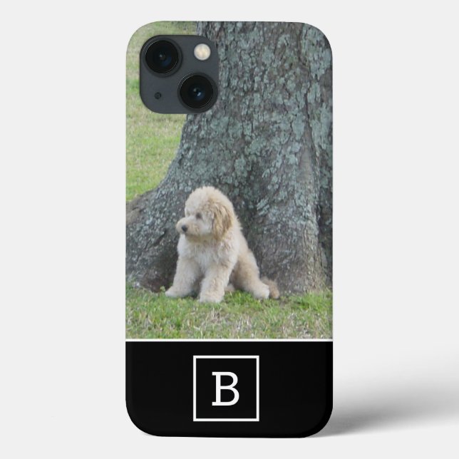 Adicione sua foto personalizada e inicial de monog (Verso)