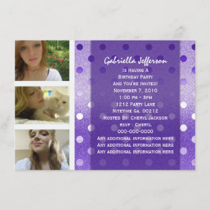 Adicione Sua Imagem: Convite de festas Sparkle rox