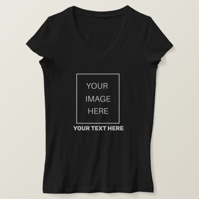 Adicione Sua Imagem E Texto À Camisa Personalizada (Frente do Design)