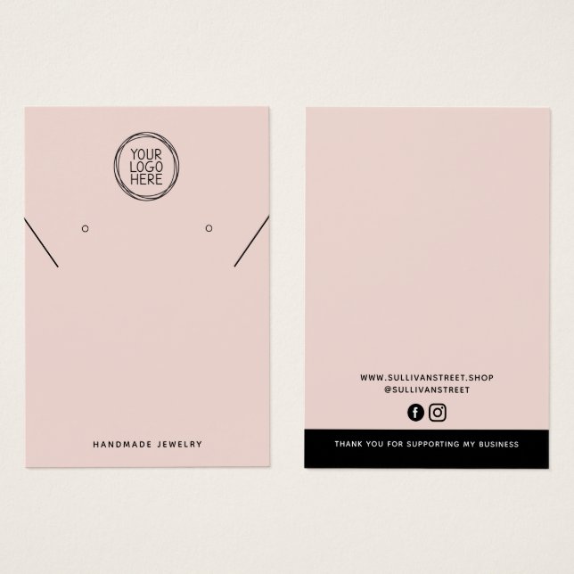 Adicione sua placa de exibição do colar de logotip (Frente & Verso)