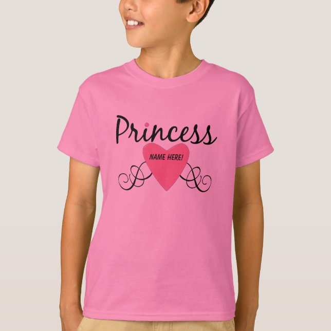 Adicione sua princesa conhecida T-shirt (Frente)
