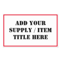 Adicione Suprimento / Título do Item Etiquetas da