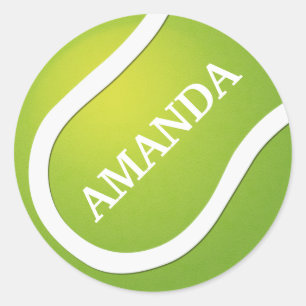 Adicione um adesivo de bola de esportes de tênis