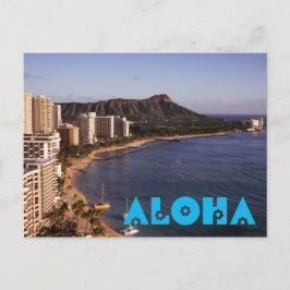 Adicione um cartão postal de férias havaiano