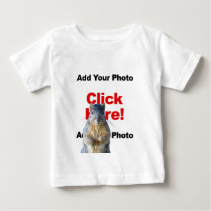 Adicione um esquilo Camiseta de bebê com foto pers