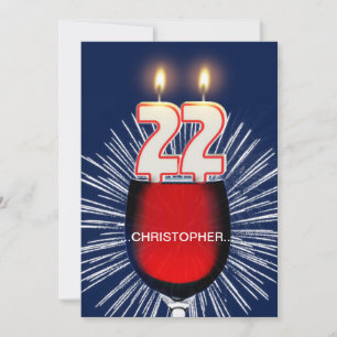 Adicione um nome, 22º Convite de aniversário, vinh