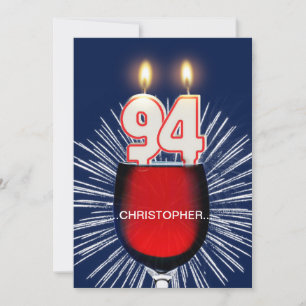 Adicione um nome, 94th convite de aniversário,