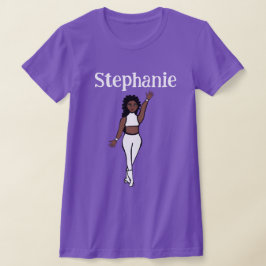 Adicione Um Nome De T-Shirt Dançador Branco