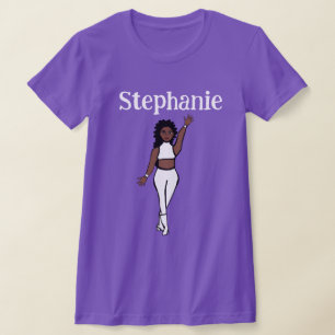 Adicione Um Nome De T-Shirt Dançador Branco
