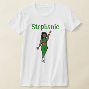 Adicione Um Nome De T-Shirt Dançador Verde