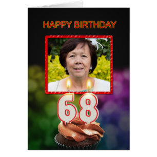 Adicione uma imagem, 68th cartão de aniversário