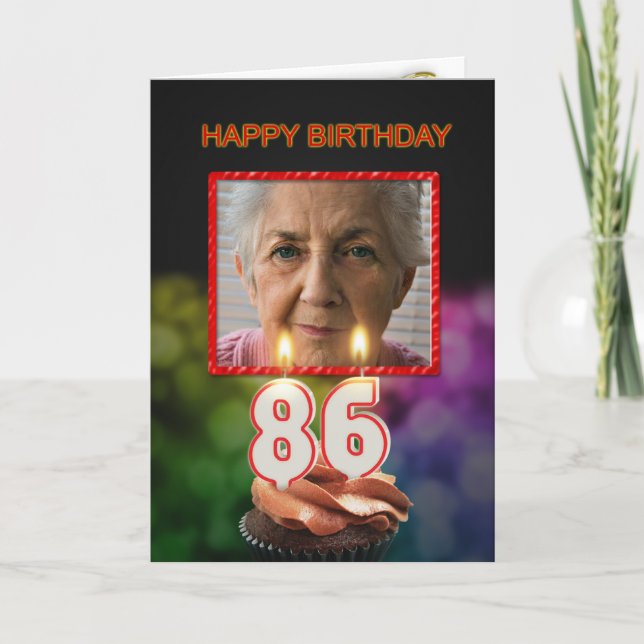 Adicione uma imagem, 86º Cartão de aniversário com (Frente)