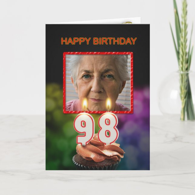 Adicione uma imagem, 98º cartão de aniversário com (Frente)