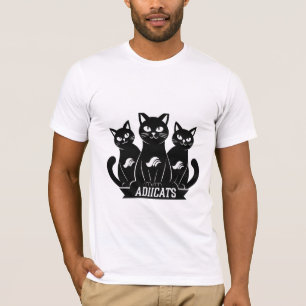 Adiicats Black Cat T-Shirt em 2024   3 Black Cat
