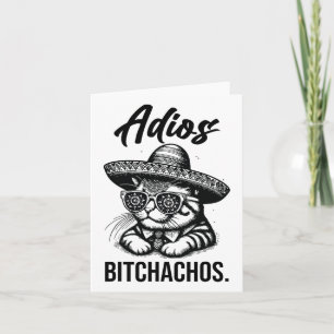 Adios Achos Cat Em Sombrero Engraçado Anúncio Espa