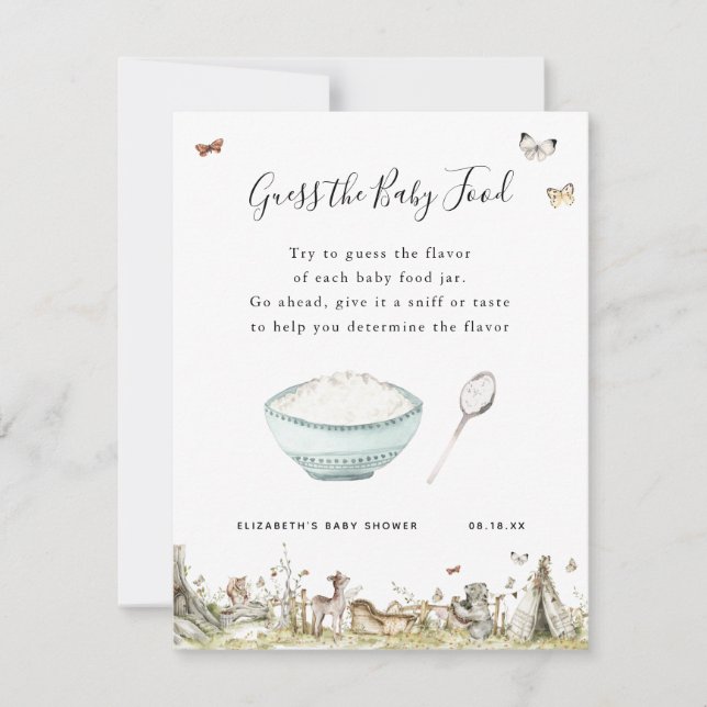 Adivinha a Comida do bebê | Jogo Chá de fraldas (Frente)