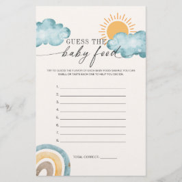 Adivinha A Comida Do Bebê | Jogo de Chá de fraldas