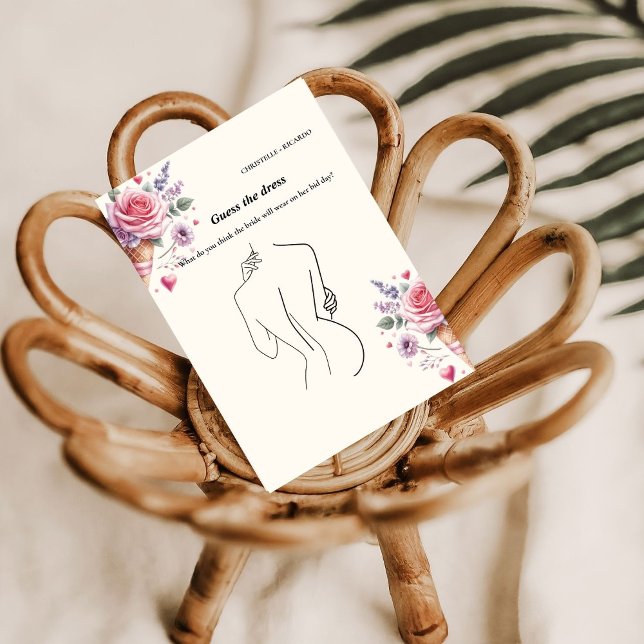 Adivinha o cartão de chá de panela da noiva (Criador carregado)