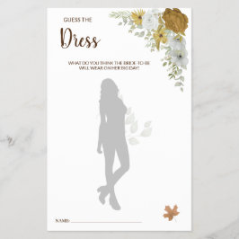 Adivinha o Cartão de Jogo de BridalShower de Boho