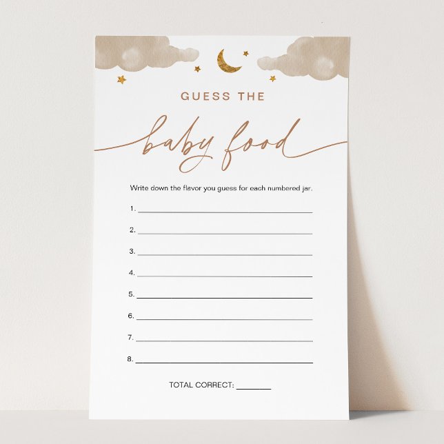 Adivinha o cartão do jogo da Comida do bebê brilha (Criador carregado)